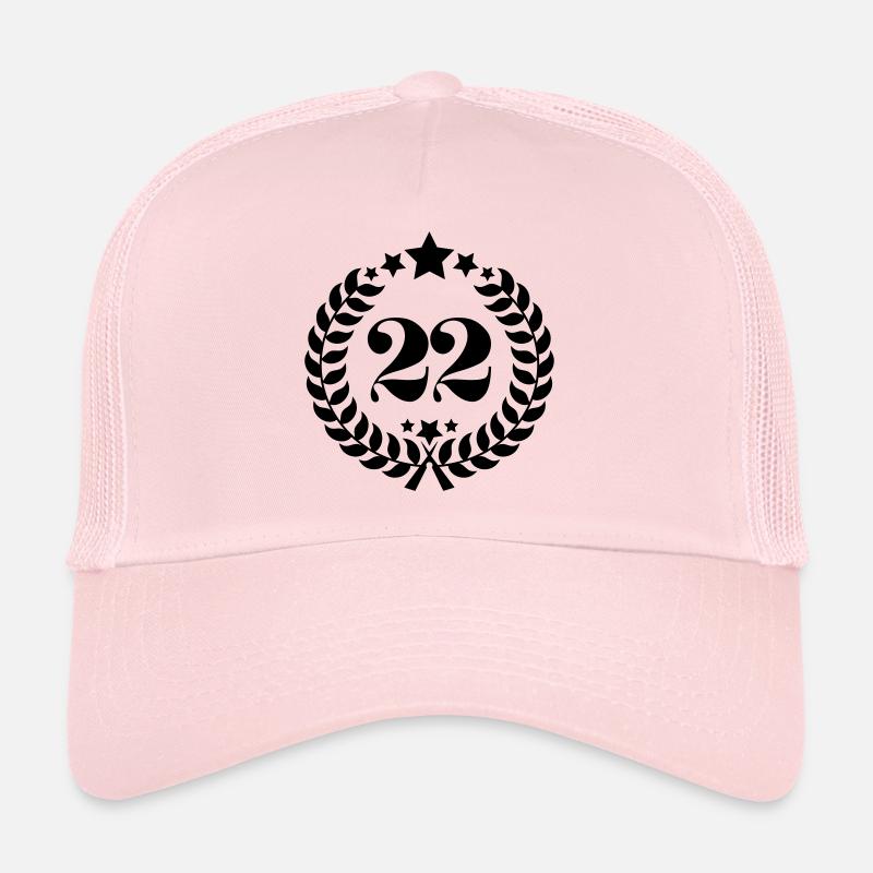 22ter numéro de bague d'anniversaire de 22 ans. Casquette trucker 