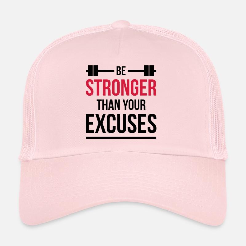 Soyez plus fort que vos excuses de remise en forme noir Casquette trucker 