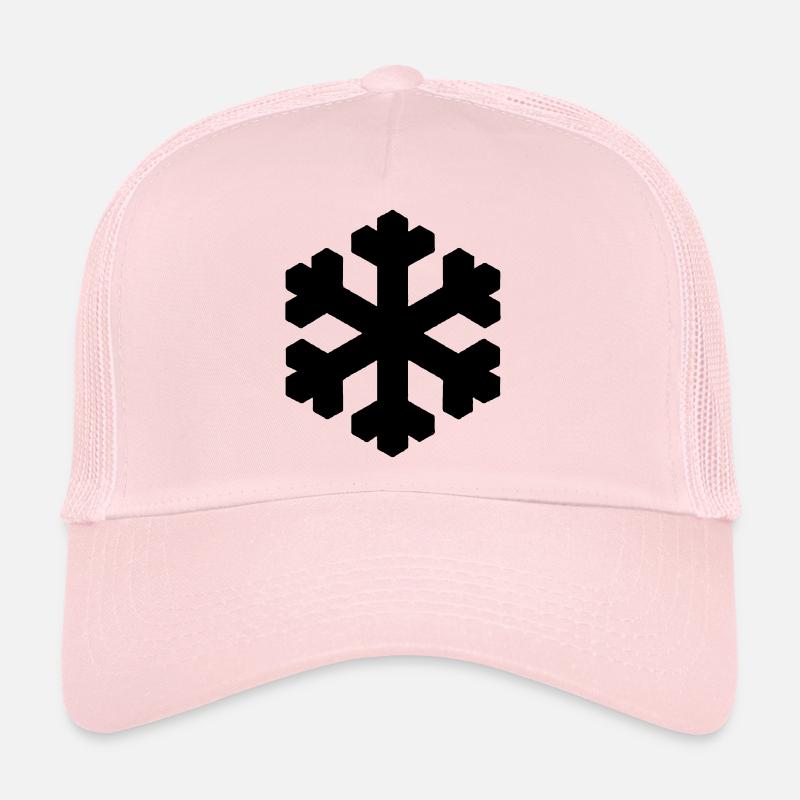 Schneeflocke schwarz Trucker Cap
