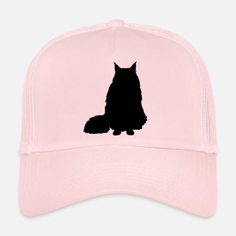 Vektor Katze Silhouette - Trucker Cap - Hellrosa