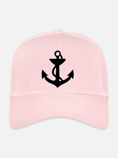 anker - Casquette trucker  - rose pâle - Devant