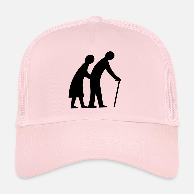 Old couple silhouette idée cadeau go Casquette trucker 