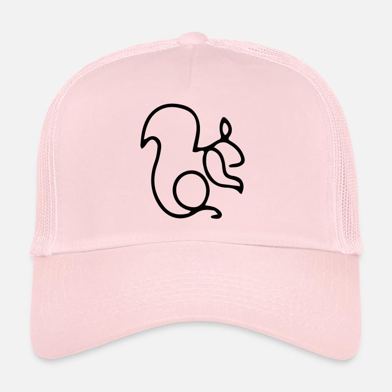 Oneline squirrel - Trucker Cap - pale pink