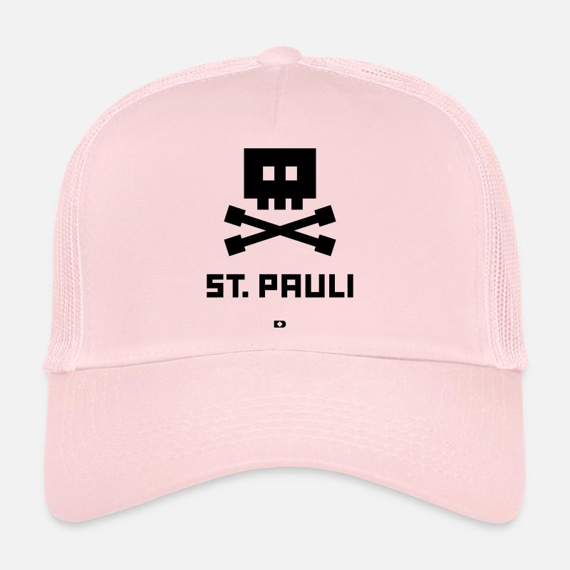 A-207 St. Pauli Totenkopf - Trucker Cap - Hellrosa