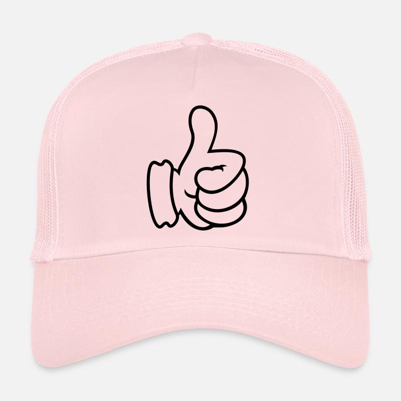 Daumen hoch / thumbs up (outline, 1c) Trucker Cap