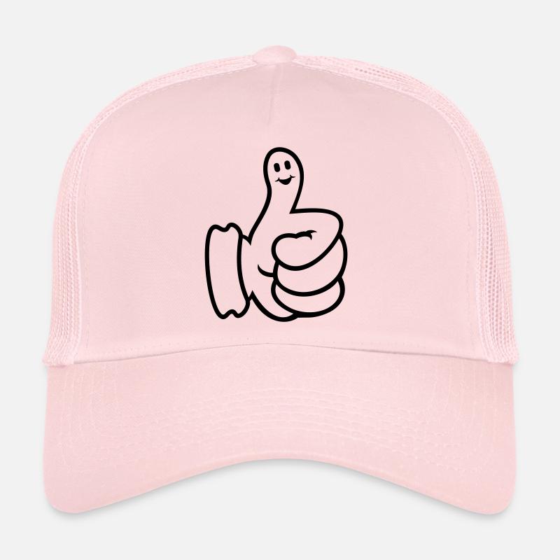 Smiley - Daumen hoch / thumbs up (outline, 1c) Trucker Cap