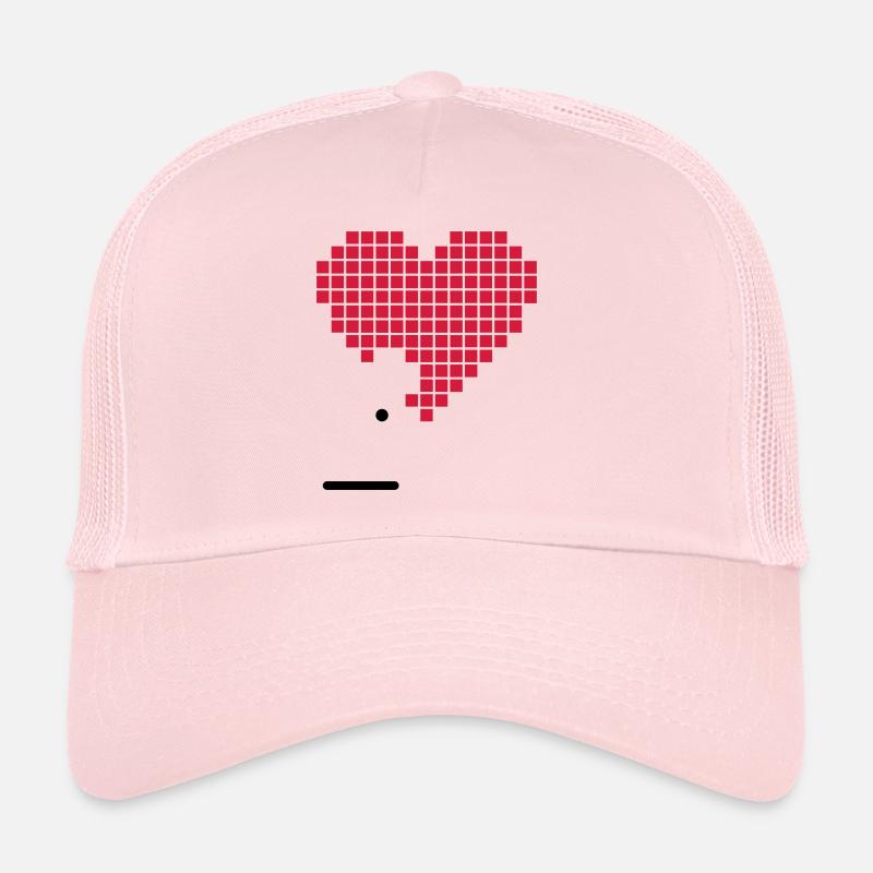 Pixel coeur Heart Love jeu Jeu Pixelart Casquette trucker 