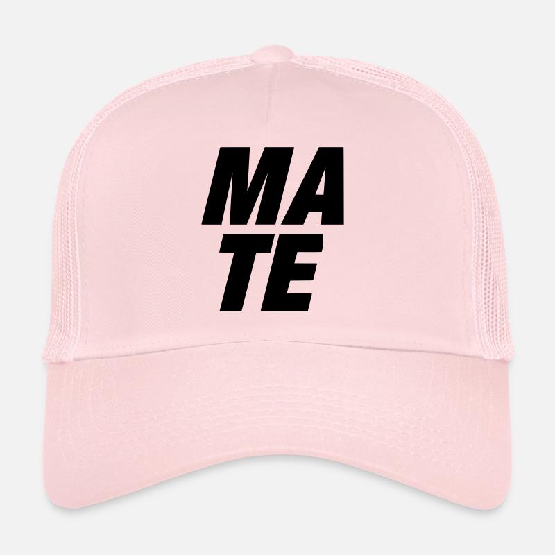 Accessoires | "MATE"-Schriftzug - Trucker Cap - Hellrosa