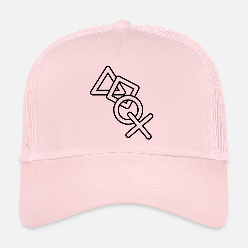 cadre silhouette cool X icônes triangle carré Casquette trucker 