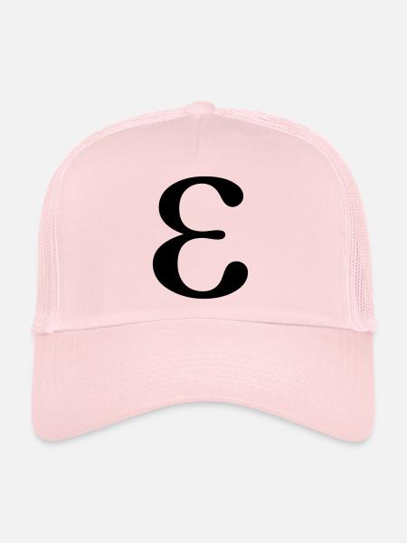 epsilon grec de lettre - Casquette trucker  - rose pâle - Devant