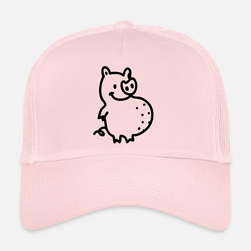 Dicke Sau - Line - Trucker Cap - Hellrosa