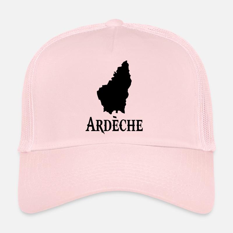 Ardèche ardeche Ardéchois - Casquette trucker  - rose pâle