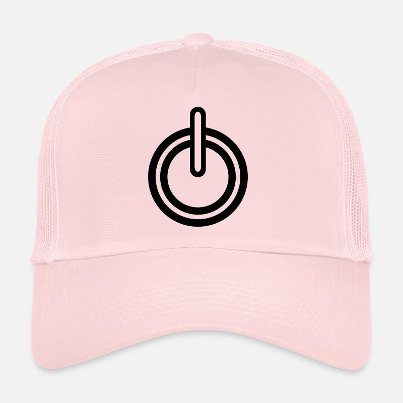 Power Symbol Zeichen Form Computer Icon - Trucker Cap - Hellrosa