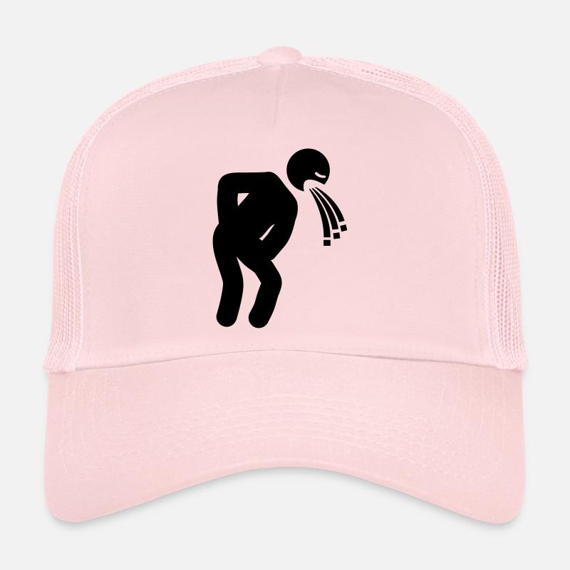drunk_man_puke_ca1 Trucker Cap