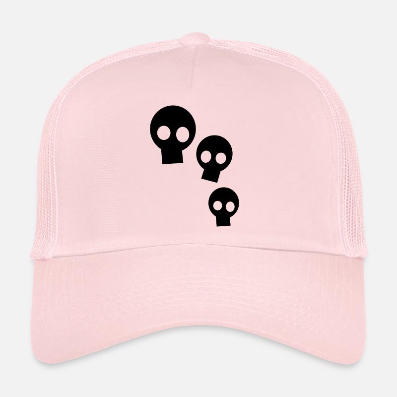 Three Skulls - Trucker Cap - Hellrosa