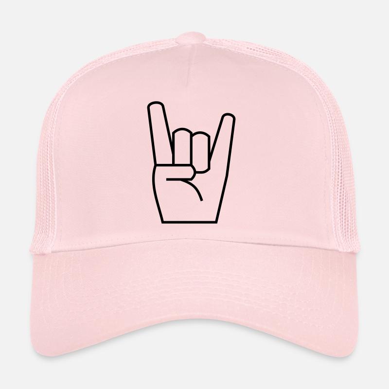 rock_symbol - Trucker Cap - Hellrosa