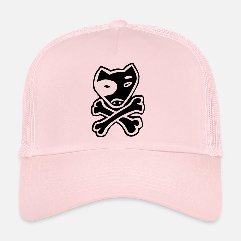 Pitbull chien crâne pirate Casquette trucker 