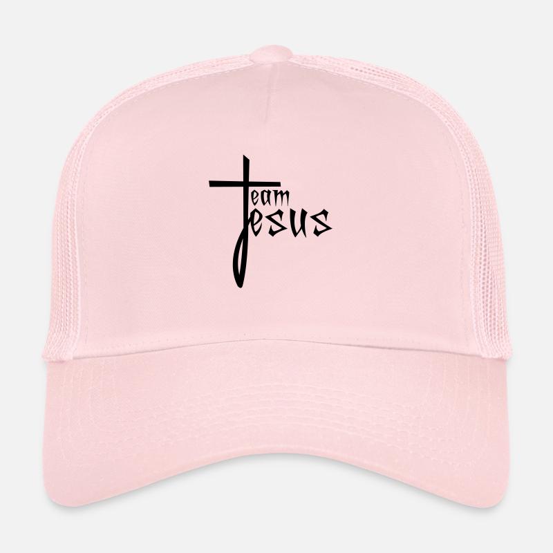 team crew friends jesus cross christ christ cath Trucker Cap