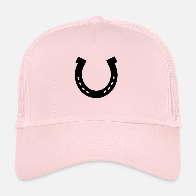 Fers à cheval, cheval - Casquette trucker  - rose pâle