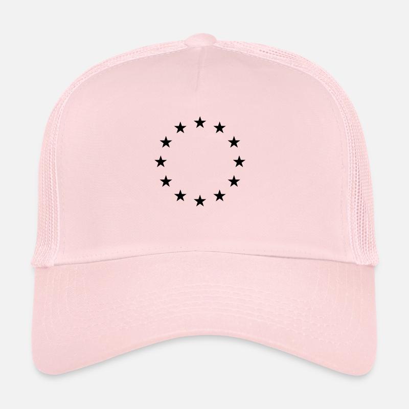 EU Flagge - Trucker Cap - Hellrosa