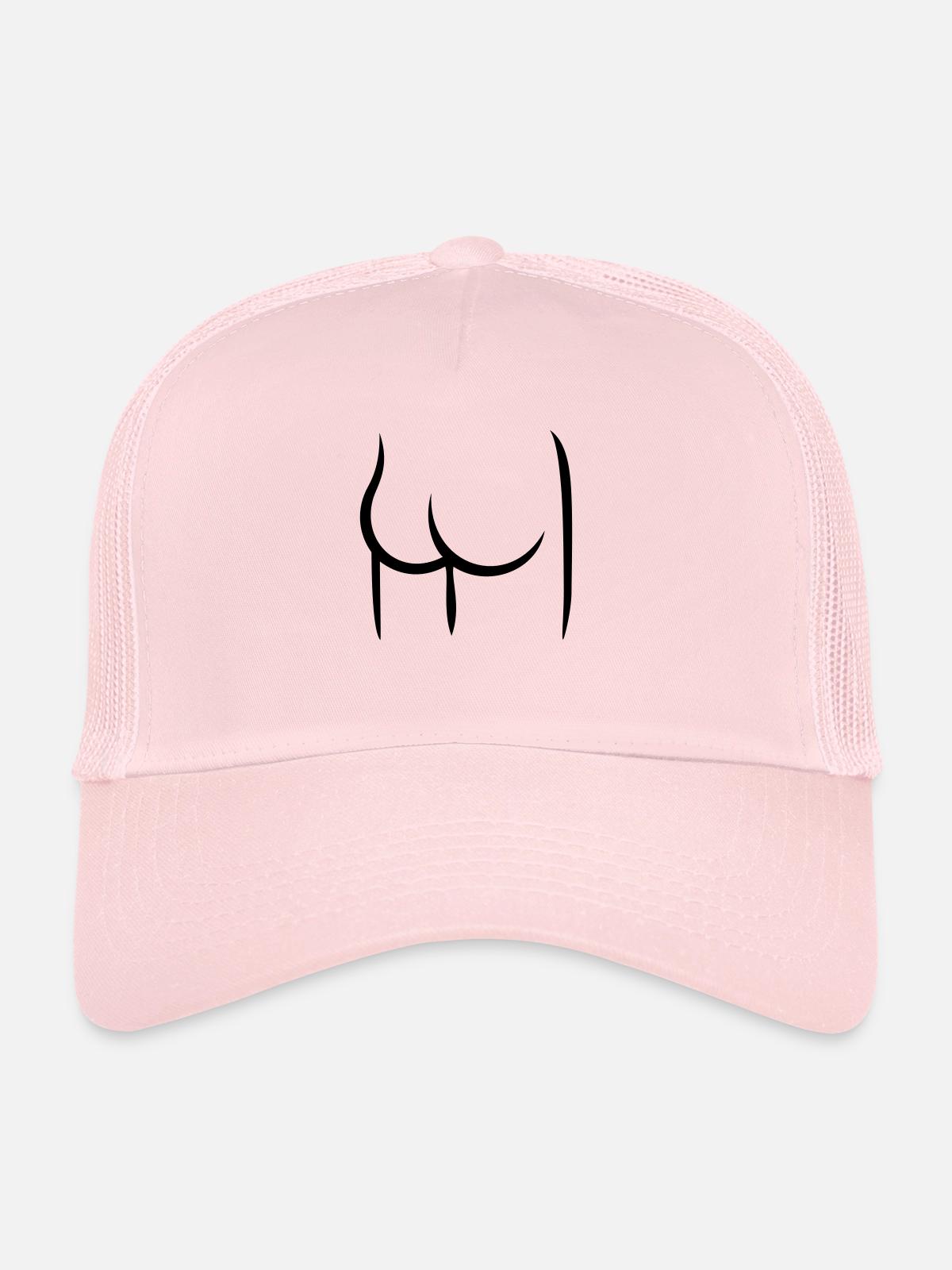 Hintern / butt (1c) - Trucker Cap - pale pink - Front