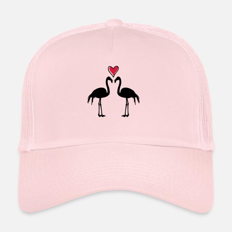 flamingo couple Trucker Cap