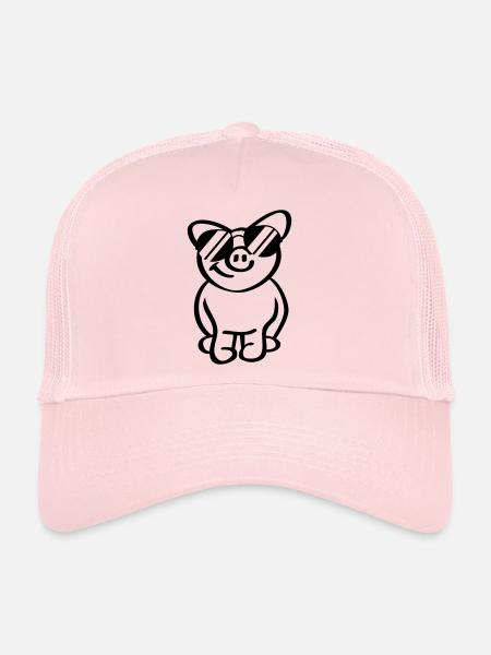 Cool Pig - Trucker Cap - pale pink - Front