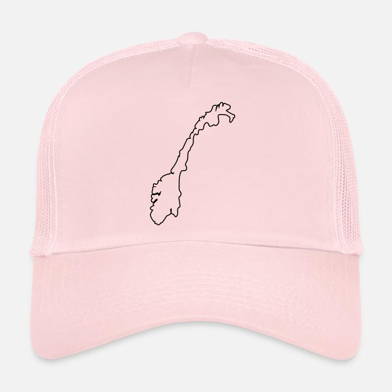 norway map silhouette Trucker Cap
