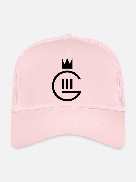 Monogramme Gustaf III - Casquette trucker  - rose pâle - Devant