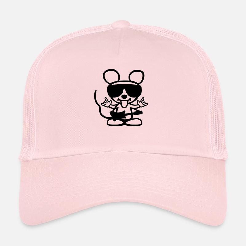 Coole Rock Maus - Trucker Cap - Hellrosa