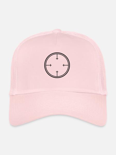 crosshair - Trucker Cap - pale pink - Front