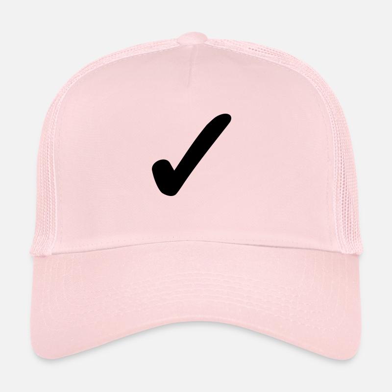 Ok - Yes - Alright - Fits - Trucker Cap - pale pink