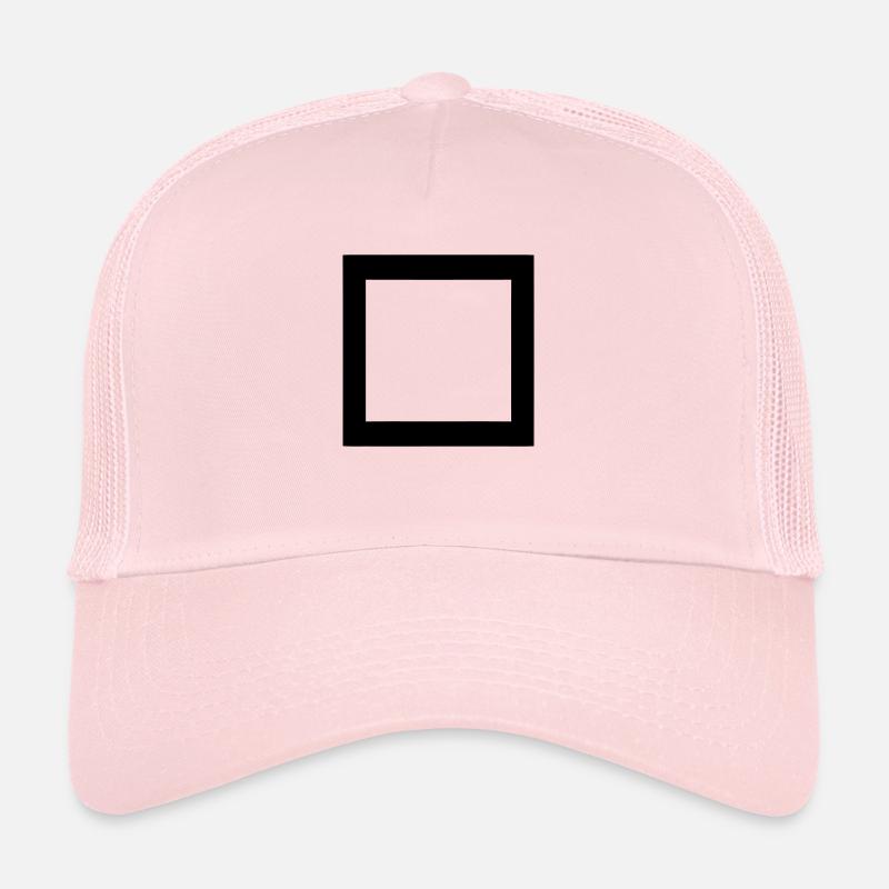 Rectangle - Casquette trucker  - rose pâle