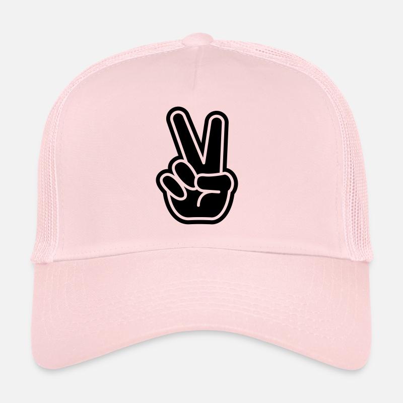 PEACE - Trucker Cap - Hellrosa