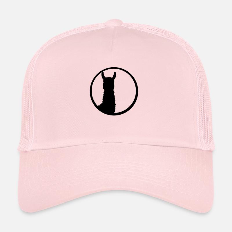 schwarz button logo rund kreis silhouette umriss l Trucker Cap