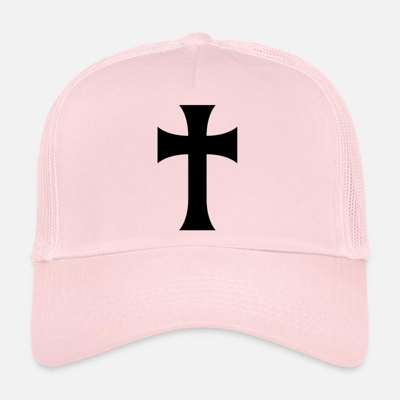 christian cross - Trucker Cap - pale pink