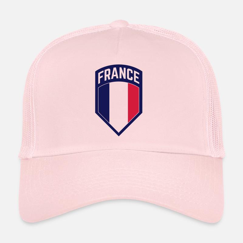 France-Frankreich - Trucker Cap - Hellrosa