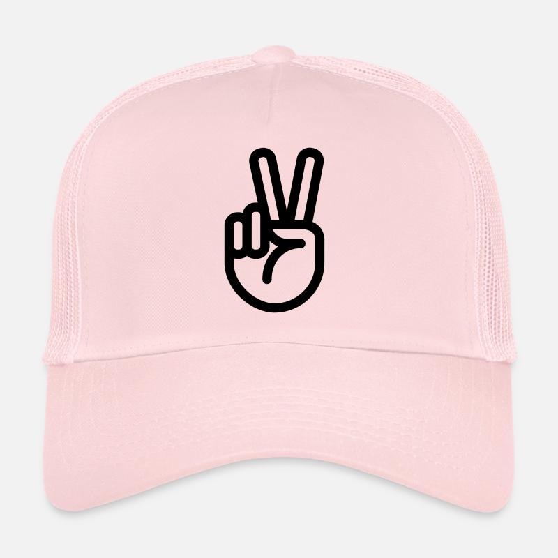 Finger - Hand Sign Peace Trucker Cap