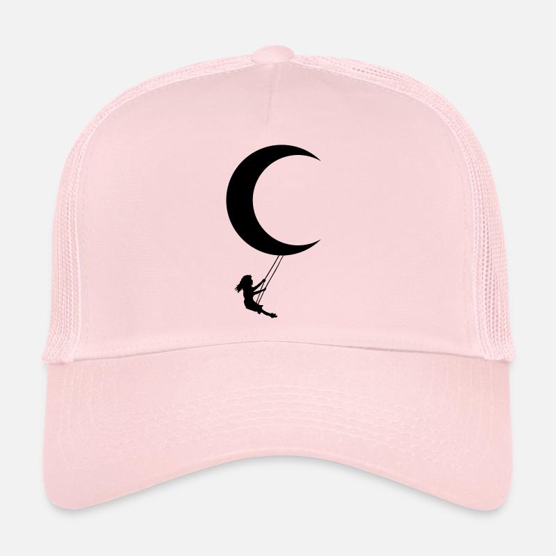 balançoire lune - Casquette trucker  - rose pâle