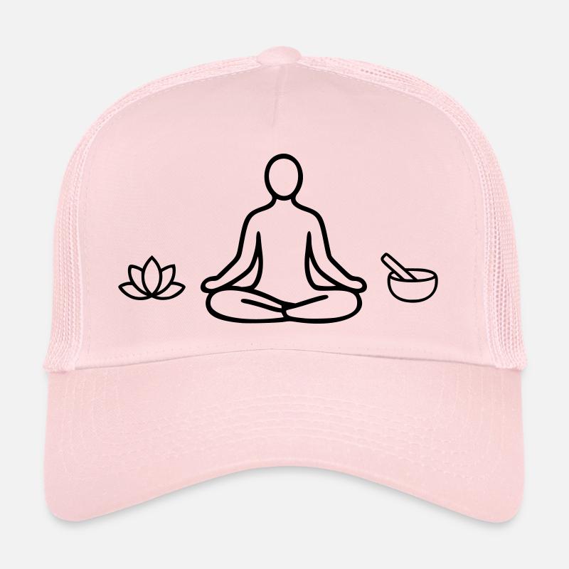 Meditation & Mindfulness – Zen Line – Flex Print - Trucker Cap - pale pink