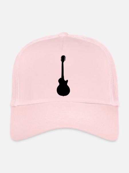 guitare electrique gibson Les paul - Casquette trucker  - rose pâle - Devant