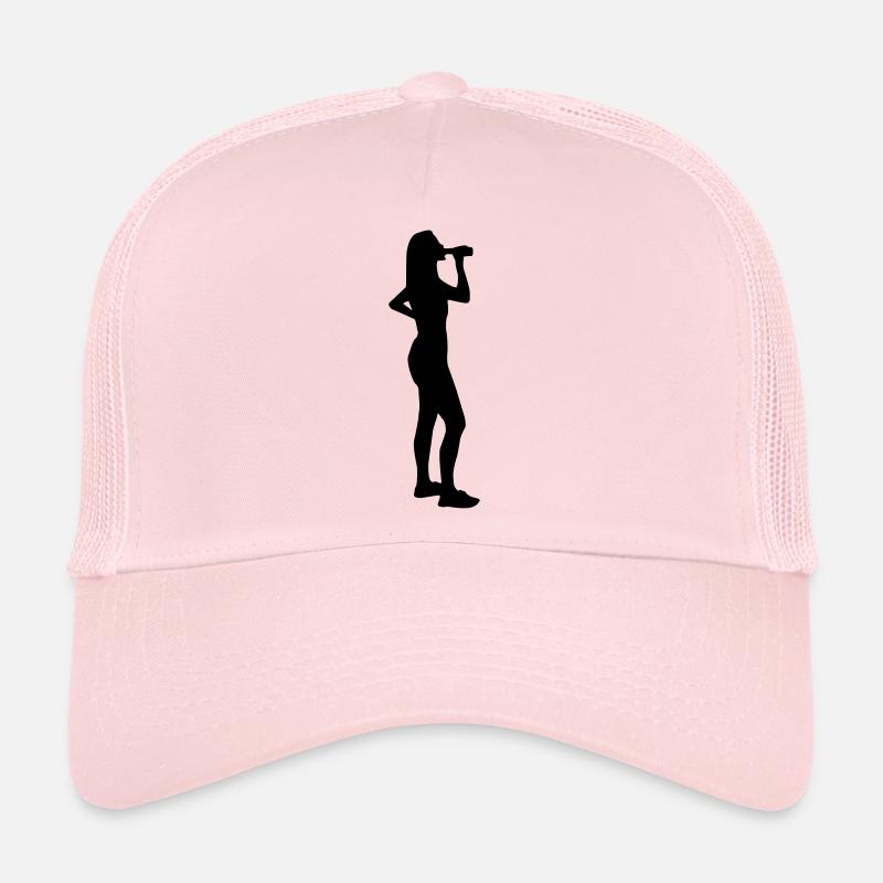 drinking girl bottle Trucker Cap