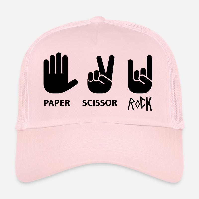 Papier Rock Schere - Trucker Cap - Hellrosa
