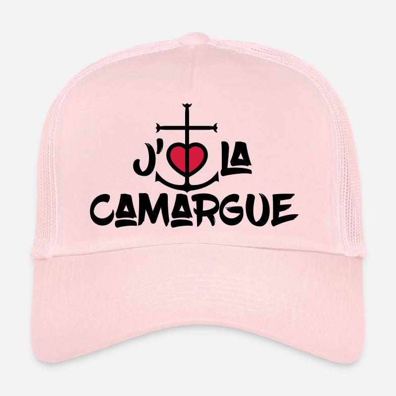 j'aime la Camargue - Casquette trucker  - rose pâle