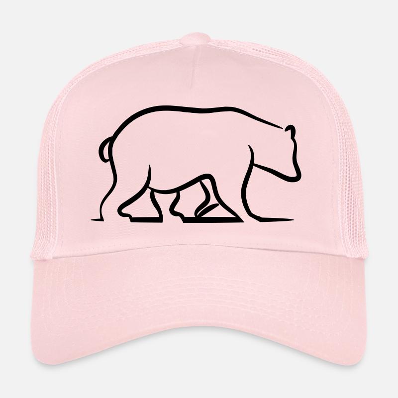 Braunbär - Grizzly - Trucker Cap - Hellrosa