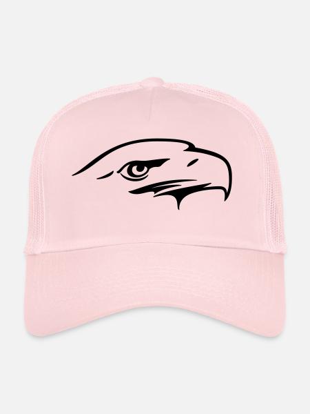 Eagle eye - Illustration vectorielle - Casquette trucker  - rose pâle - Devant