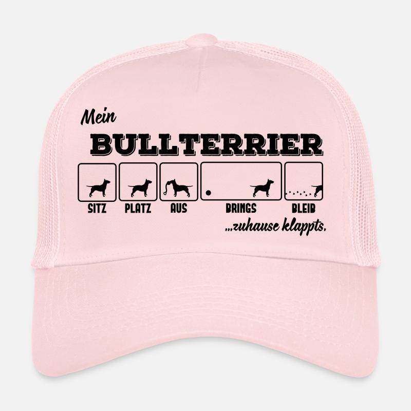 Mein Bullterrier - zuhause klappts - Trucker Cap - Hellrosa