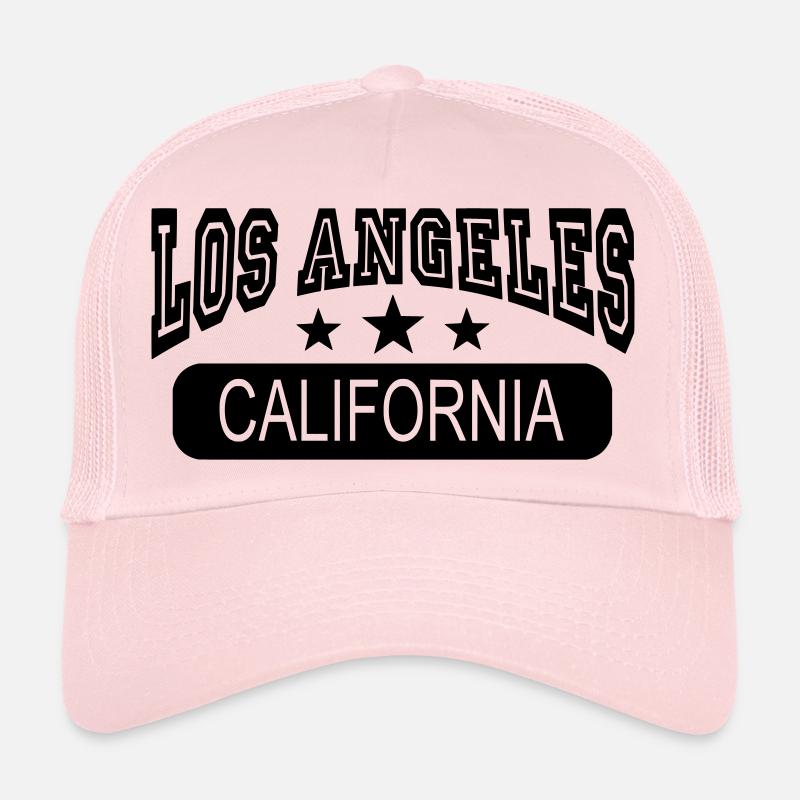 los angeles california - Trucker Cap - pale pink