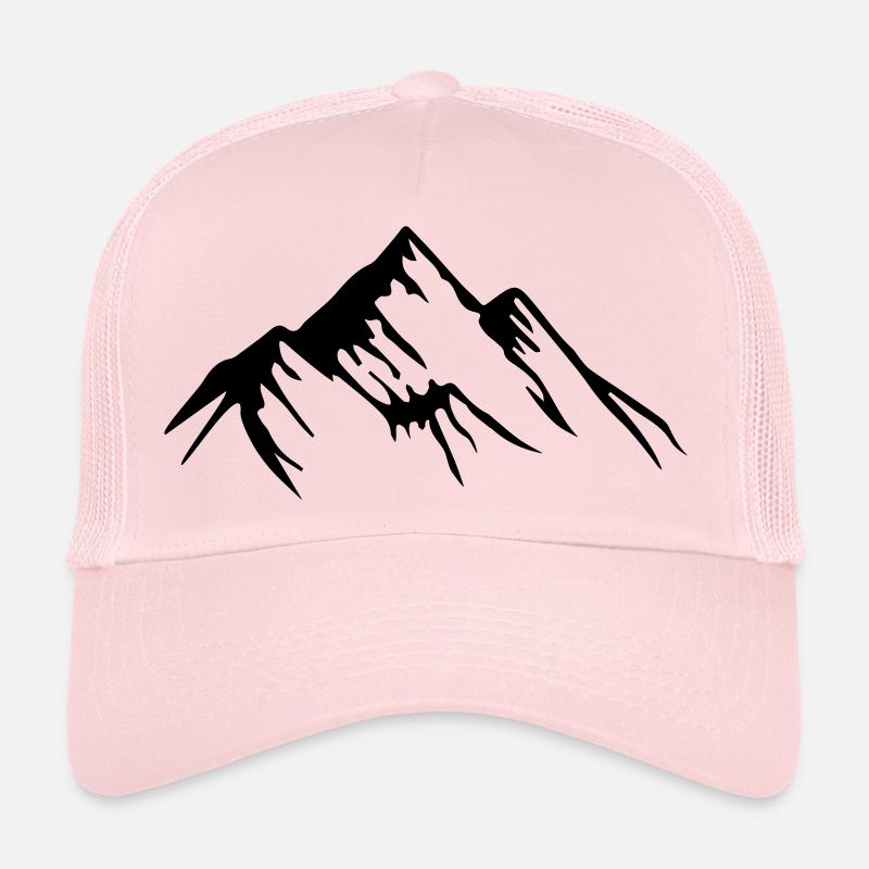 berge - Trucker Cap - Hellrosa