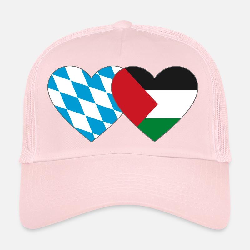 Bavière, Palestine, Drapeau, Coeur Casquette trucker 